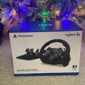 Logitech G29 Driving Force Racing Wheel PS5, PS4, or PS3.